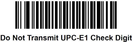 Transmit UPC-E Check Digit: The check digit is the last character of the bar code used to verify the integrity of the data.