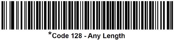 the following bar codes to enable/disable GS1-128.