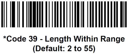 Any Length Decode Code 39 bar codes containing any number of characters within the scanners capability.
