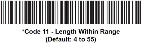 To correct an error or change the selection, scan Cancel. Two Discrete Lengths Decode only Code 11 bar codes containing either of two lengths.