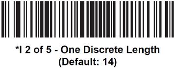 Interleaved 2 of 5 (ITF) Options: Interleaved 2 of 5 Enable/Disable Scan one of the following bar codes to enable/disable Interleaved 2 of 5.