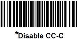 Composite Bar Code Options Composite Enable/Disable: Scan one of the following bar codes to enable/disable Composite bar codes of the type CC-C.