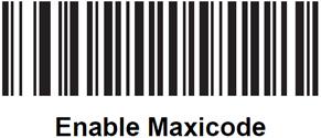 following bar codes to enable/disable