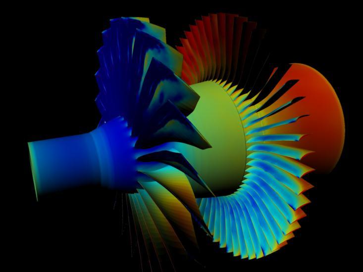 Example workflow pressure on turbine Simulation run on supercomputer Produced many Plot3d files C