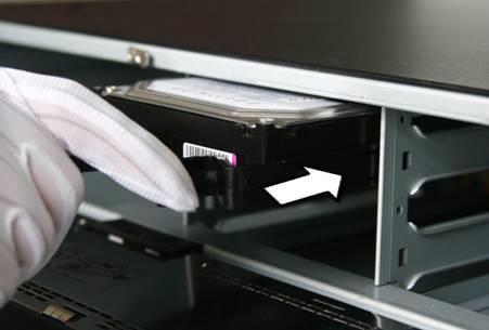 5. Repeat the above steps to install other hard disks onto the DVR.