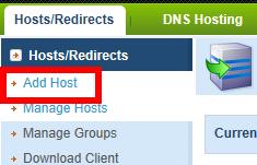 As shown below: Step4: add a host or domain to your account In order to add a