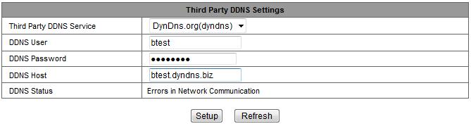 Figure 13 Notice:Using the third party domain name, if the http port is not 80, the port number should be adding to the domain name with colon. Example: http://btest.dyndns.biz:81.