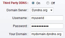 Figure 15 Notice: Using the third party DDNS, if the http port is not 80, the port number should be adding to the domain name