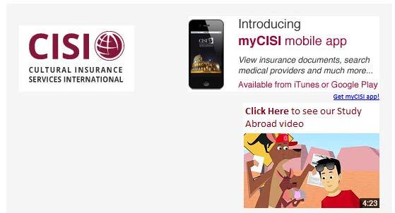 If you received a welcome email from CISI upon enrollment in the insurance (subject line: CISI Insurance Materials ), you can simply click the Get mycisi app!