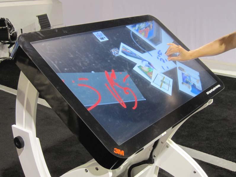 Large-Format P-Cap 2 3M has managed to get ITO electrodes to work in a 46-inch display