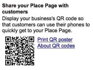 Promoting Your Google Places Page Your can use QR