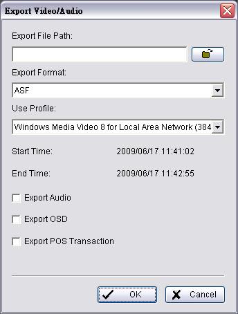 Step 3: Click on the Save Video button file name and click SAVE., choose the folder where you want to save the file at, enter the Step 4: Set the Export Format (ASF recommend) and set the Use Profile.