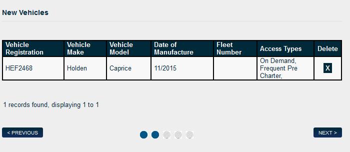 Model Year of Manufacture select month and year from dropdown Fleet Number if known Access Types click