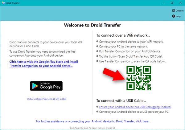 How to Connect your Android phone using Wi-Fi You can connect your phone with Droid Transfer on your computer either by Wi-Fi or by USB. Check out our other page if you prefer to connect via USB.