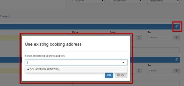 5.2 Linked addresses In the case where a booking has multiple collection addresses or multiple delivery addresses it is of course possible to add additional tabs by clicking Add Collection/Delivery.