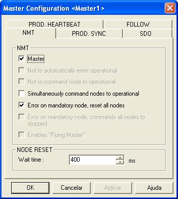 20 WSCAN V2.0X 3.9.2 NMT This option configures the network control and management properties of the CANopen master.