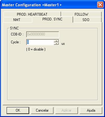 WSCAN Software 21 3.9.4 SDO - COB-ID: indicates the identifier of the SYNC message. Modifications in this identifier are not allowed.