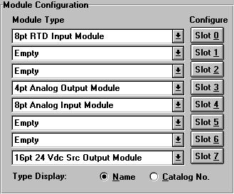 In the example, the following selections were made: You can configure each module: as you enter