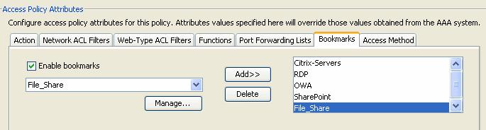 Port Forwarding Lists Tab Lets you select and configure port forwarding lists for user sessions. Port Forwarding Select an option for the port forwarding lists that apply to this DAP record.