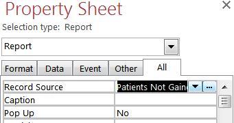 From the Show table List, choose Patients, Add and Close 3. Add all the fields at once with the * option. Double click on the * at the top of the Patients Table.