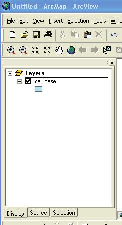 7. While holding the mouse button down, drag your mouse over to the Table of Contents on ArcMap. A thick black line will appear in the Table of Contents. 8.