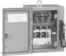 Bulletin G/GX/GY Safety Switches Fusible Type G-BFJ Enclosed Disconnect Switch Bulletin G/GX/GY 0 00 switch ratings 00V: -pole, -phase and -pole, -phase versions Can accommodate Class H, R, and J