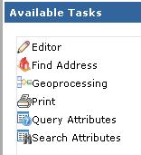 The available tasks are those features you can configure to be used in the web map. We will only configure the search attribute for this example.
