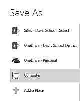 Click on OK in the new window. Saving the Slide Show Click on the File tab and then click on Save As. Click on the location where you would like to save the file.