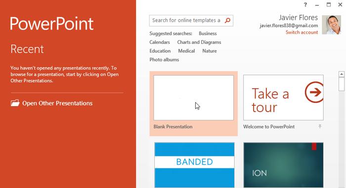 Introduction PowerPoint 2013 is a presentation software that allows you to create dynamic slide presentations. Slideshows can include animation, description, images, videos and much more.