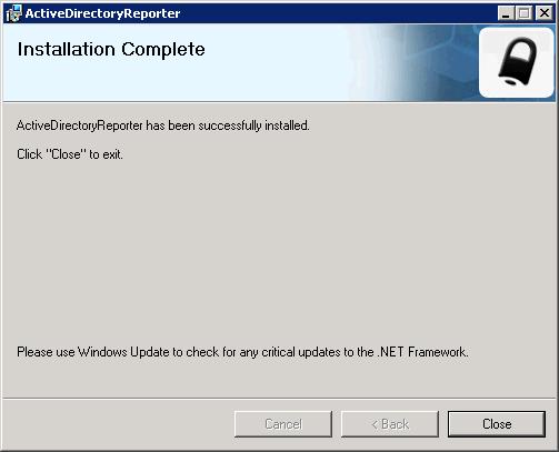 9. When installation is complete, click Close Configuring CionSystems Active