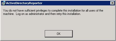 Error: You do not have sufficient privileges to complete this installation displays during installation If you see the following screen during installation, you don t have the privileges to install