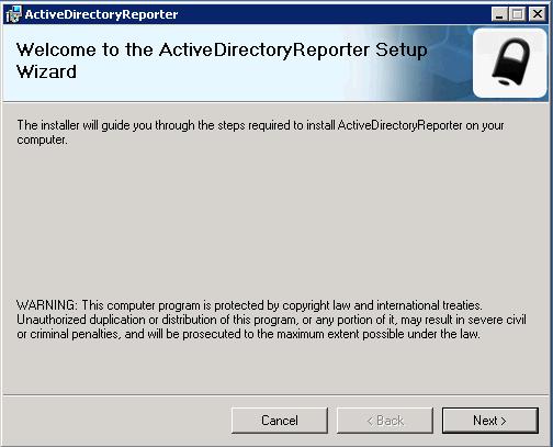 Installing from the Web After registration of the ActiveDirectoryReporter trial version, an email will be sent with the link to download ActiveDirectoryReporterr.msi To install from the website: 1.