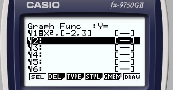 Graphs on Casio fx-9750gii with domains The following shows how to graph y