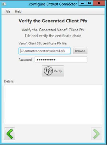 13. Verify certificate. Part of the verification process is checking if the certificate contains the client authentication extended key usage. 14.
