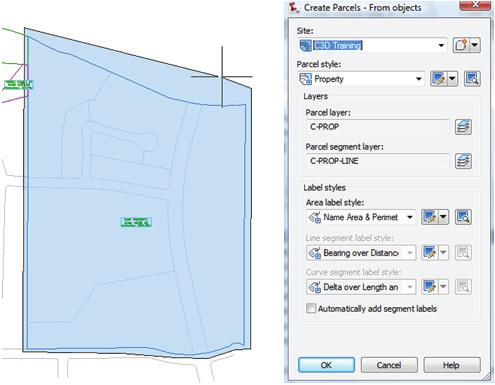 AutoCAD Civil 3D als Figure 2 28 12. The project site has nine parcels. Select each of the parcel labels and in the Quick Properties dialog box, rename the parcels according to Figure 2 29. 1. Commercial C1 2.