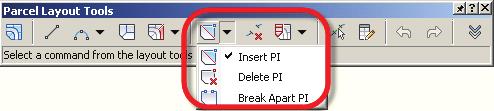 The most frequently used method is Slide Line. Figure 2 31 The commands at the center of the toolbar, as shown in Figure 2 32, enable you to further edit parcel segments.