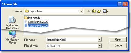 Stop Cheques 3. To locate the file you want to import, click the Browse button.
