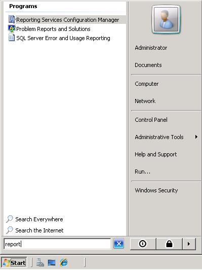 Configuring SQL Server Reporting