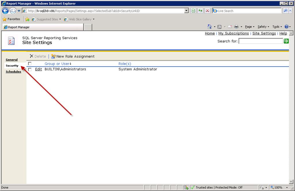 Configuring SQL Server Reporting Services 6.