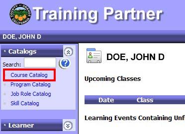 2) Click on Course Catalog 3) You can search for a