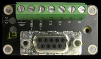 The M1500 utilizes the terminal block for digital communication in half-duplex mode. The M1500 is powered through the terminal block. See the Wiring Diagrams section for details.