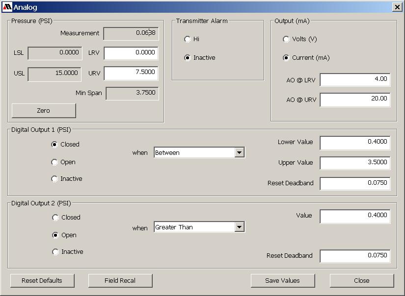 Configuration Using Meriam Setup Utility The Meriam Setup Utility application is used to configure the analog output as well as the digital outputs of the M1500.
