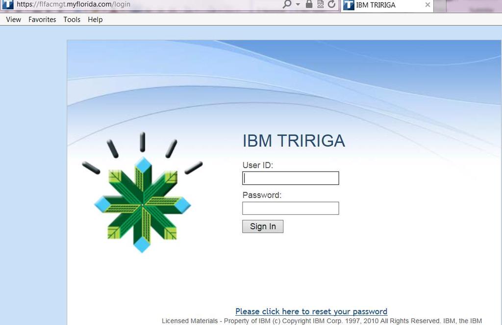 4. RESET YOUR PASSWORD This section will provide steps to resetting your TRIRIGA password. 4.