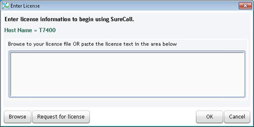 Installation of SureCall 3.5 for Windows Fresh Install Instructions 1 Opening the SureCall 3.5 client software 3 Click OK. After you log in for the first time, the following dialog box opens.