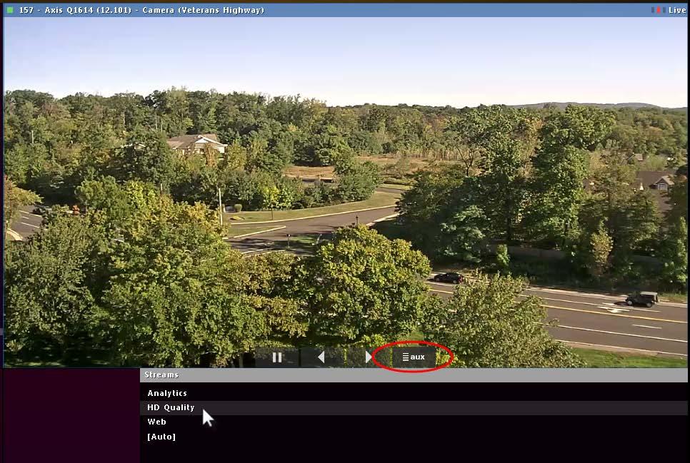 If a particular camera does not have the stream identified in the Viewport Properties, it will display Stream 1.