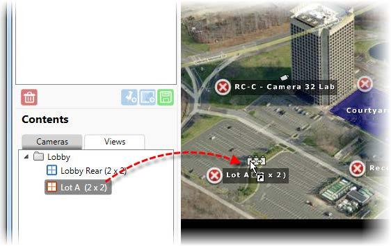 Ocularis Administrator User Manual Ocularis Administrator TO RELOCATE A CAMERA ON A MAP 1. Locate the camera on the map and simply drag and drop the camera to the desired location.