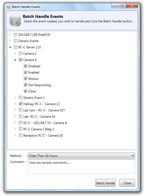 Ocularis Administrator User Manual Ocularis Administrator Batch Handle Events As events occur and users are alerted in the Ocularis Client, operators handle the events.
