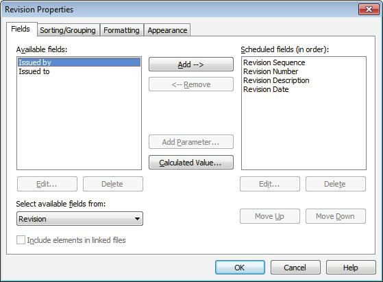Creating Custom Templates 2. In the Revision Properties dialog box, select the fields you want to use. Several are already selected for you, as shown in Figure 1 39. Figure 1 39 3.