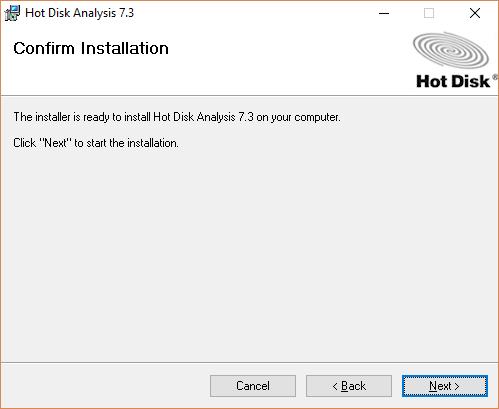 Installation Instruction for Hot Disk TPS 7 2.1 2017-05-09 11(44) 5.