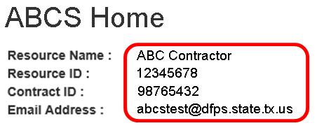 EDITING CONTRACT TYPE 1. Enter contract number in Select Contract field on the ABCS home page 2.